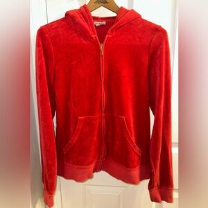 Juicy Couture Original Gold Swirl Leaf Contour Velour Full Zip Track Jacket XL